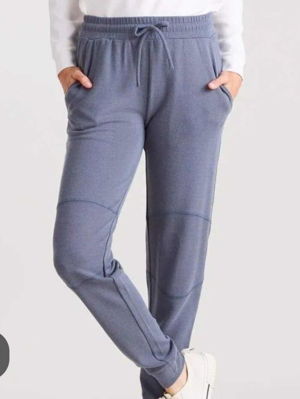 DownEast Slate Blue Knit Jogger Pants Sz L